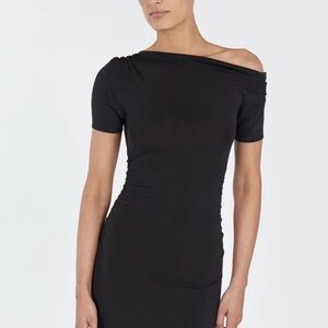 DISSH Black One-Shoulder Dress